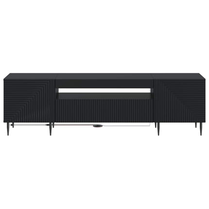 LED TV-skåp Svart Konstruerat trä