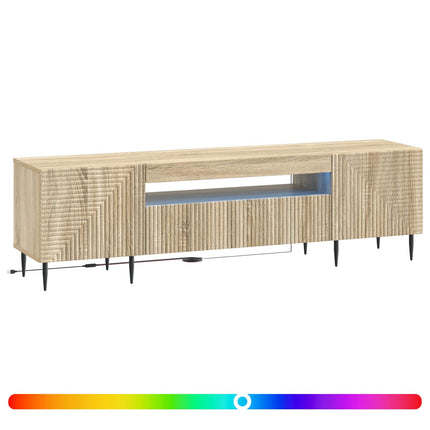 LED TV-skåp Sonoma-ek Konstruerat trä