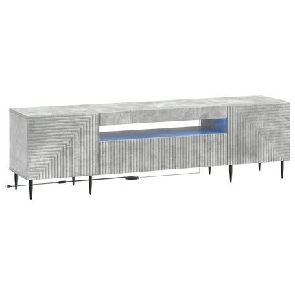 LED TV-skåp Betonggrå Konstruerat trä
