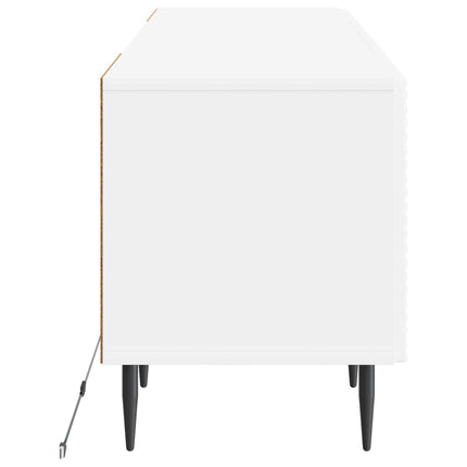 LED TV-skåp Vit högglans Konstruerat trä