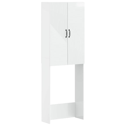 Toalett skåp HAARLEM Vit högglans 66 x 25,5 x 190 cm