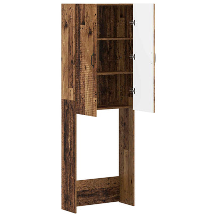 Toalett skåp HAARLEM Gammalt trä 66 x 25,5 x 190 cm