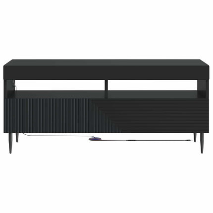 LED TV-skåp Svart Konstruerat trä