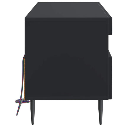 LED TV-skåp Svart Konstruerat trä