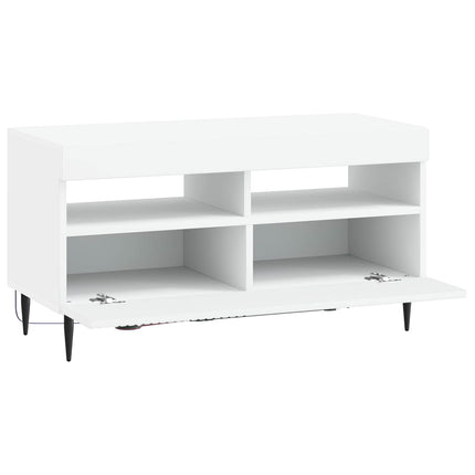 LED TV-skåp Vit Konstruerat trä