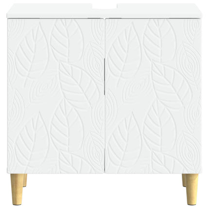 Badrumsskåp med handfat DELFT Vit 59,5 x 31,5 x 59 cm