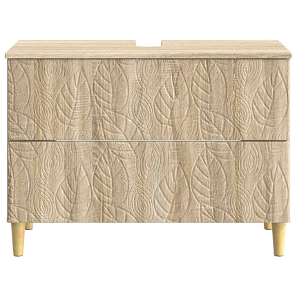 Badrumsskåp med handfat DELFT Sonoma-ek 82 x 41 x 59 cm
