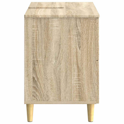 Badrumsskåp med handfat DELFT Sonoma-ek 82 x 41 x 59 cm