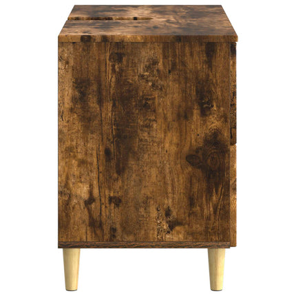 Badrumsskåp med handfat DELFT Rökt ek 82 x 41 x 59 cm