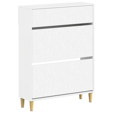 Skoskåp DELFT 78 x 24 x 103 cm Konstruerat trä Vit