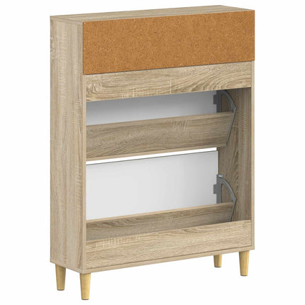 Skoskåp DELFT 78 x 24 x 103 cm Konstruerat trä Sonoma-ek