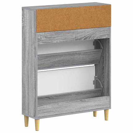 Skoskåp DELFT 78 x 24 x 103 cm Konstruerat trä Grå Sonoma