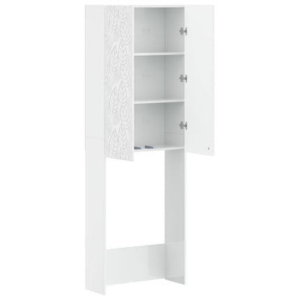 Toalett skåp DELFT Vit högglans 66 x 25,5 x 190 cm