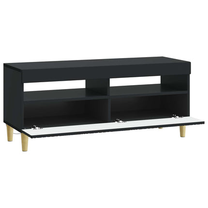 LED TV-skåp Svart Konstruerat trä