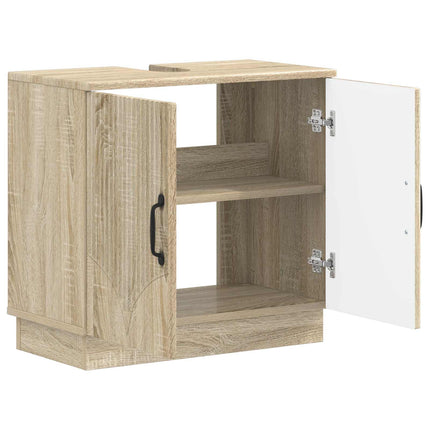 Badrumsskåp med handfat HOORN Sonoma-ek 59,5 x 31,5 x 56 cm