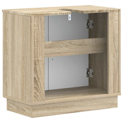 Badrumsskåp med handfat HOORN Sonoma-ek 59,5 x 31,5 x 56 cm