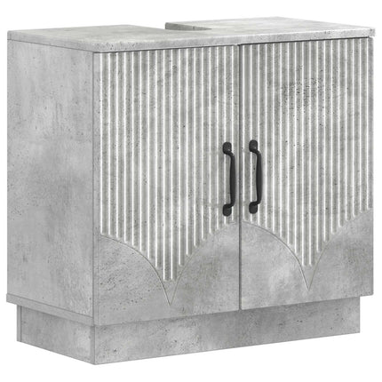 Badrumsskåp med handfat HOORN Betonggrå 59,5 x 31,5 x 56 cm