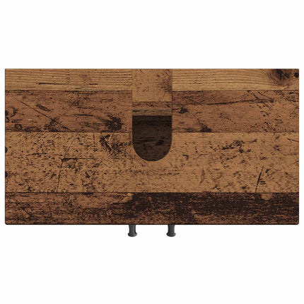 Badrumsskåp med handfat HOORN Gammalt trä 59,5 x 31,5 x 56 cm