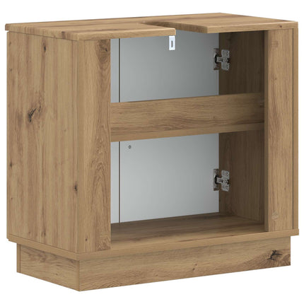 Badrumsskåp med handfat HOORN Artisan-ek 59,5 x 31,5 x 56 cm