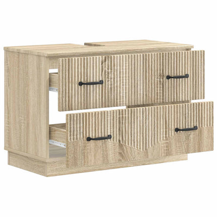 Badrumsskåp med handfat HOORN Sonoma-ek 82 x 41 x 56 cm