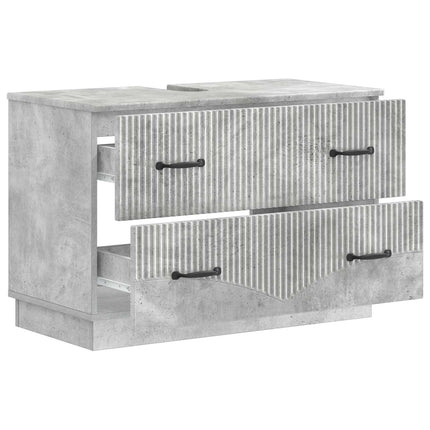 Badrumsskåp med handfat HOORN Betonggrå 82 x 41 x 56 cm