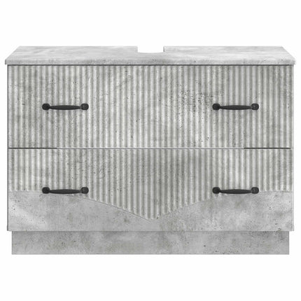 Badrumsskåp med handfat HOORN Betonggrå 82 x 41 x 56 cm