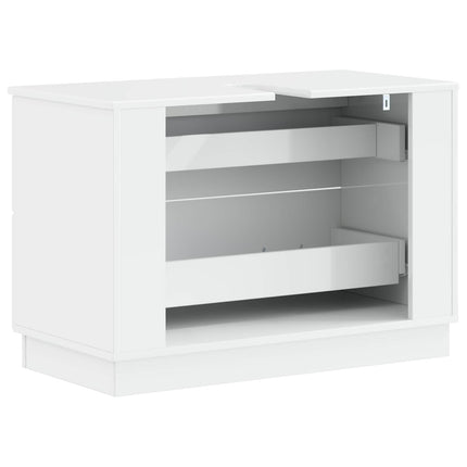 Badrumsskåp med handfat HOORN Vit högglans 82 x 41 x 56 cm