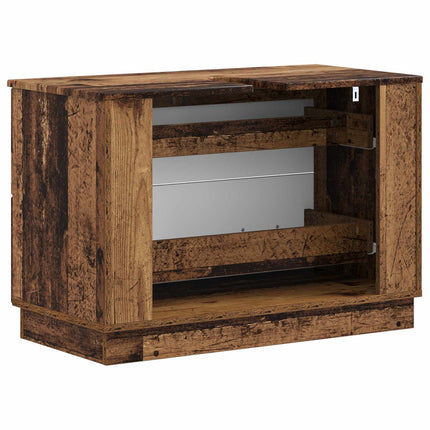 Badrumsskåp med handfat HOORN Gammalt trä 82 x 41 x 56 cm