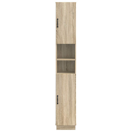 Badrumsskåp med Öppen Hylla HOORN Sonoma-ek 30 x 31 x 187 cm