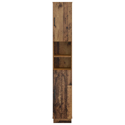 Badrumsskåp med Öppen Hylla HOORN Gammalt trä 30 x 31 x 187 cm