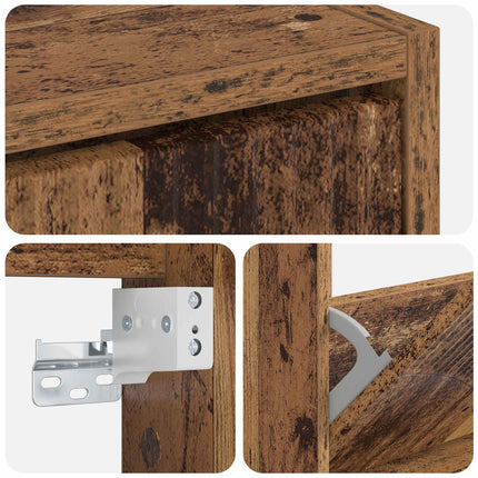 Väggmonterad skoskåp HOORN 71 x 17 x 43 cm Konstruerat trä