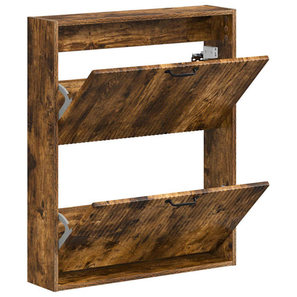 Väggmonterad skoskåp HOORN 71 x 17 x 86 cm Konstruerat trä