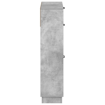 Skoskåp HOORN 78 x 24 x 100 cm Konstruerat trä Betonggrå