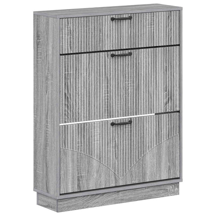 Skoskåp HOORN 78 x 24 x 100 cm Konstruerat trä Grå Sonoma