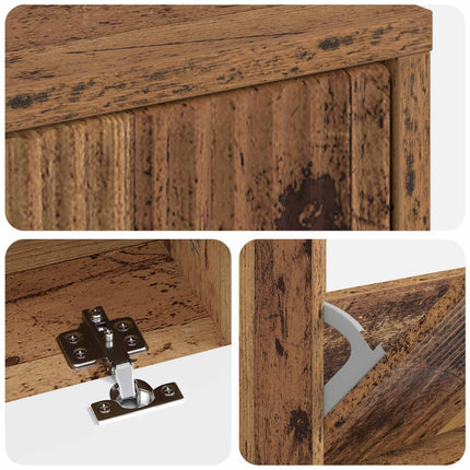 Skoskåp HOORN 78 x 24 x 100 cm Konstruerat trä Gammalt trä