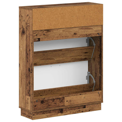 Skoskåp HOORN 78 x 24 x 100 cm Konstruerat trä Gammalt trä