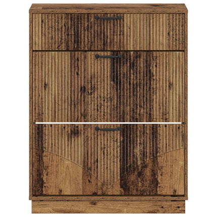 Skoskåp HOORN 78 x 24 x 100 cm Konstruerat trä Gammalt trä