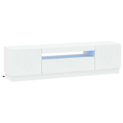 LED TV-skåp Vit Konstruerat trä