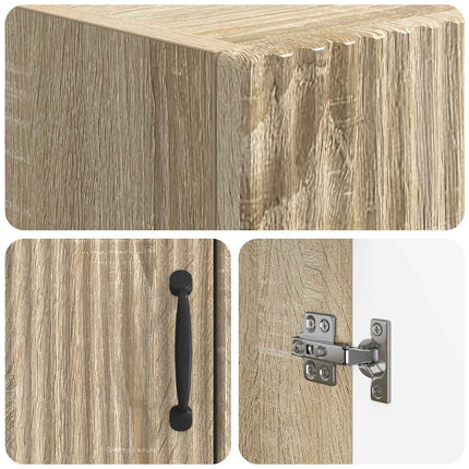 Toalett skåp HOORN Sonoma-ek 66 x 25,5 x 190 cm Konstruerat trä