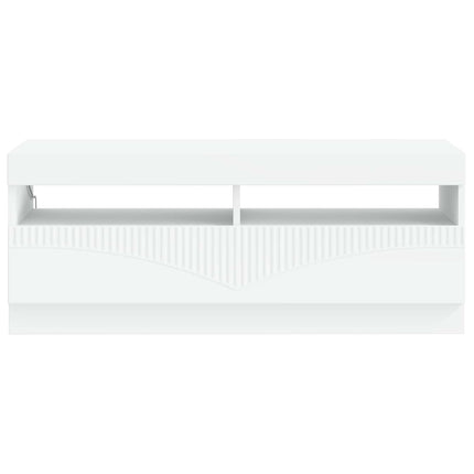 LED TV-skåp Vit Konstruerat trä