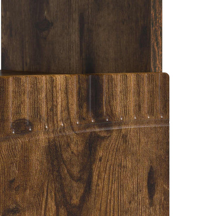 LED TV-skåp Rökt ek Konstruerat trä