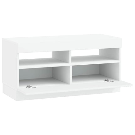 LED TV-skåp Vit Konstruerat trä