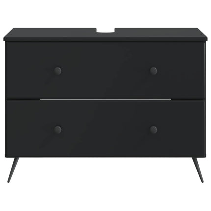 Badrumsskåp med handfat BREDA Svart 82 x 41 x 59 cm