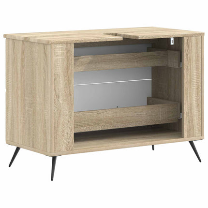 Badrumsskåp med handfat BREDA Sonoma-ek 82 x 41 x 59 cm