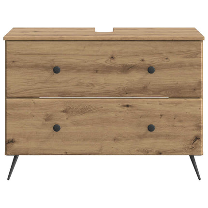 Badrumsskåp med handfat BREDA Artisan-ek 82 x 41 x 59 cm