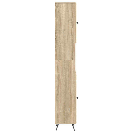 Badrumsskåp med Öppen Hylla BREDA Sonoma-ek 30 x 31 x 190 cm