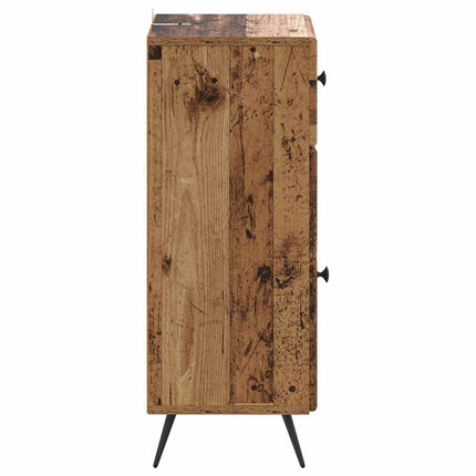 Badrumsskrubb BREDA Gammalt trä 30 x 31 x 80 cm Konstruerat trä