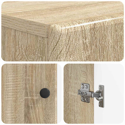 Badrumsskrubb BREDA Sonoma-ek 59,5 x 31 x 80 cm Konstruerat trä