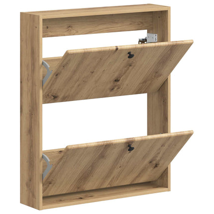 Väggmonterad skoskåp BREDA 71 x 17 x 86 cm Konstruerat trä