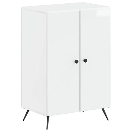 Skoskåp BREDA 59,5 x 39,5 x 90 cm Konstruerat trä Vit högglans